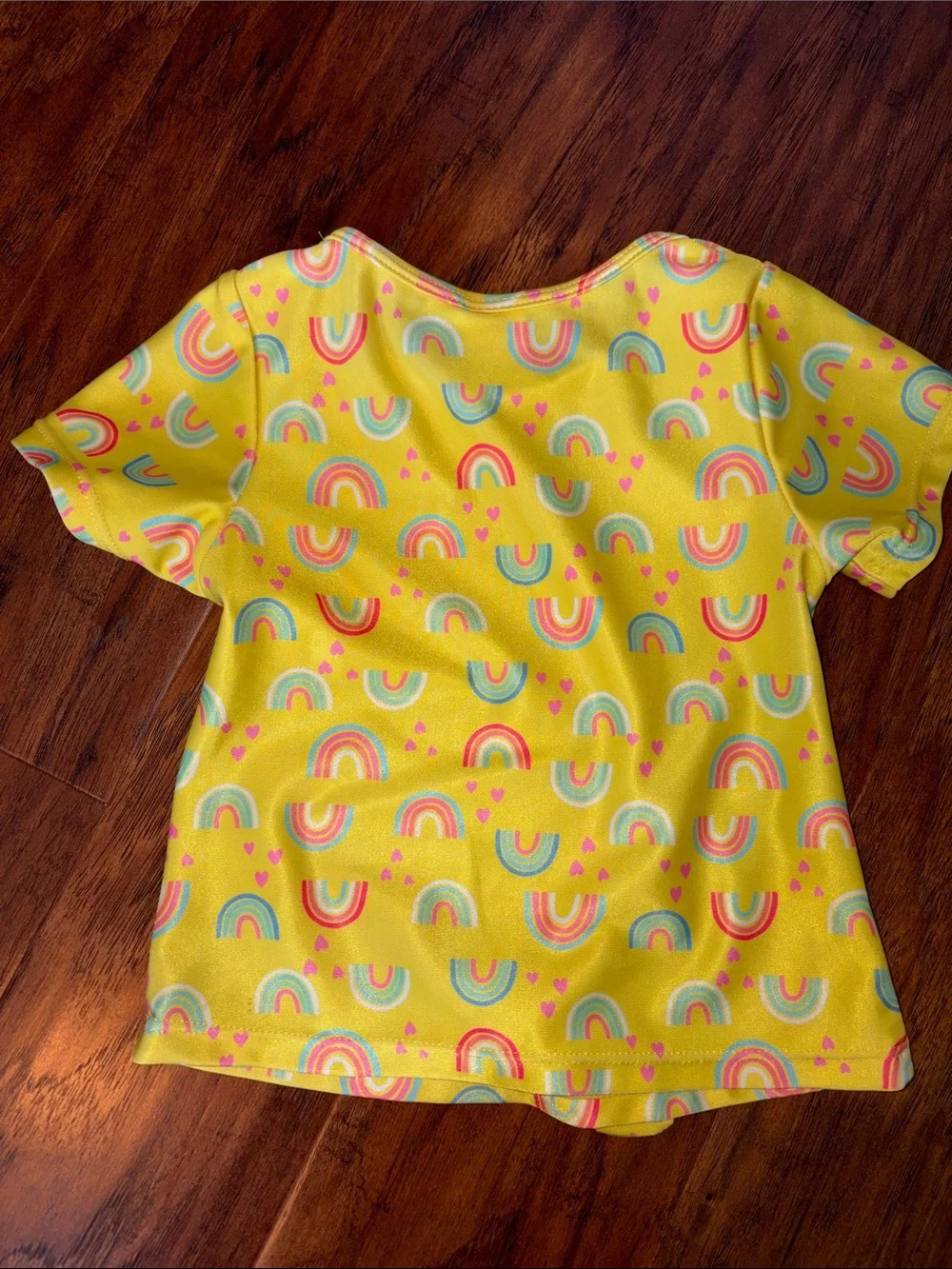 Real Love Yellow Rainbow Tie-Front Swim Shirt 3T